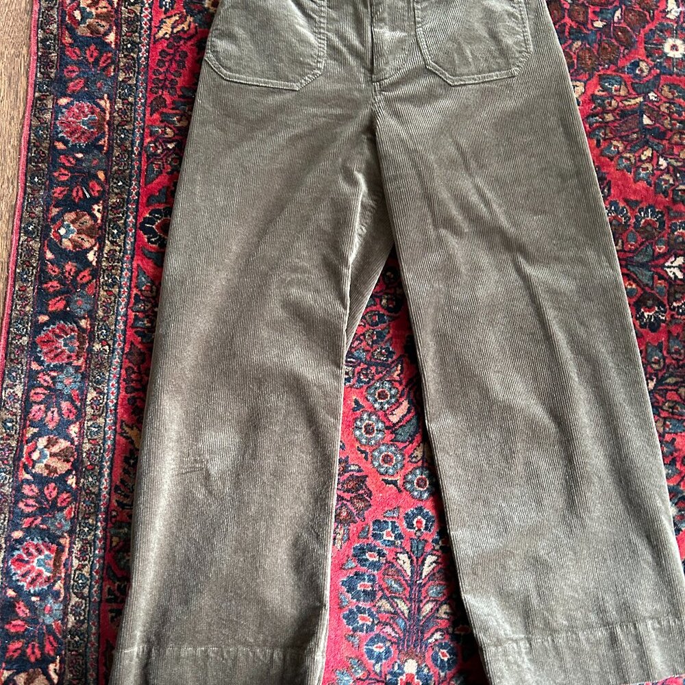 Maeve Olive Corduroy Pants